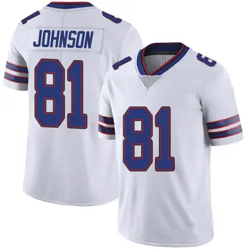 Nike KeeSean Johnson Men's Limited Buffalo Bills White Color Rush Vapor Untouchable Jersey