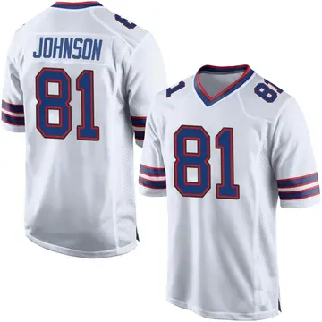 Nike KeeSean Johnson Youth Game Buffalo Bills White Jersey