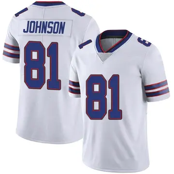 Nike KeeSean Johnson Youth Limited Buffalo Bills White Color Rush Vapor Untouchable Jersey