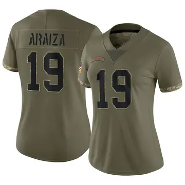 Nike Matt Araiza Women's Limited Buffalo Bills Olive 2022 Salute To Service Jersey