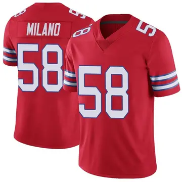 Nike Matt Milano Men's Limited Buffalo Bills Red Color Rush Vapor Untouchable Jersey