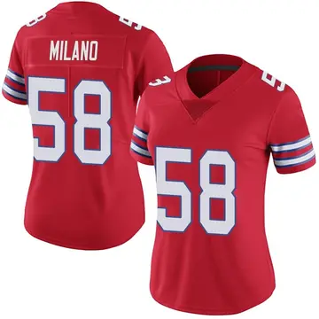 Nike Matt Milano Women's Limited Buffalo Bills Red Color Rush Vapor Untouchable Jersey