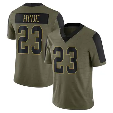 Nike Micah Hyde Men's Limited Buffalo Bills Olive 2021 Salute To Service Jersey