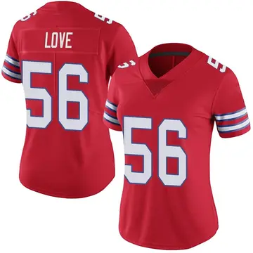 Nike Mike Love Women's Limited Buffalo Bills Red Color Rush Vapor Untouchable Jersey