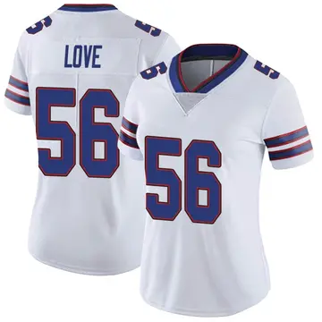 Nike Mike Love Women's Limited Buffalo Bills White Color Rush Vapor Untouchable Jersey