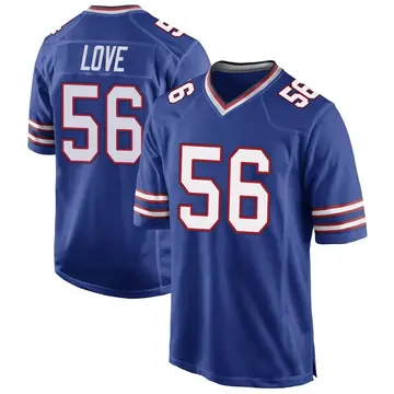 Nike Mike Love Youth Game Buffalo Bills Royal Blue Team Color Jersey