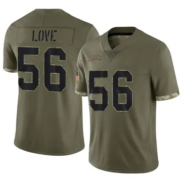 Nike Mike Love Youth Limited Buffalo Bills Olive 2022 Salute To Service Jersey