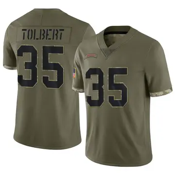 Nike Mike Tolbert Men's Limited Buffalo Bills Olive 2022 Salute To Service Jersey