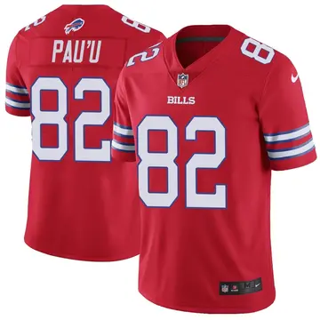 Nike Neil Pau'u Men's Limited Buffalo Bills Red Color Rush Vapor Untouchable Jersey