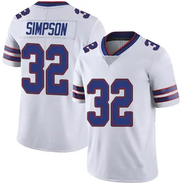 Nike O. J. Simpson Men's Limited Buffalo Bills White Color Rush Vapor Untouchable Jersey