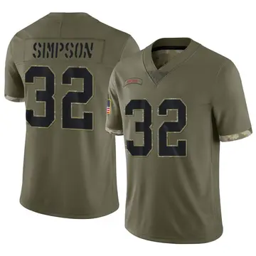 Nike O. J. Simpson Youth Limited Buffalo Bills Olive 2022 Salute To Service Jersey