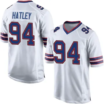 Nike Rickey Hatley Men's Game Buffalo Bills White Jersey