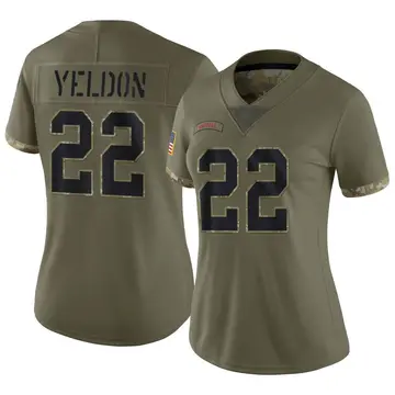 Nike T.J. Yeldon Women's Limited Buffalo Bills Olive 2022 Salute To Service Jersey