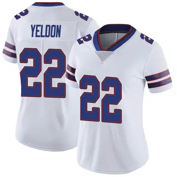 Nike T.J. Yeldon Women's Limited Buffalo Bills White Color Rush Vapor Untouchable Jersey