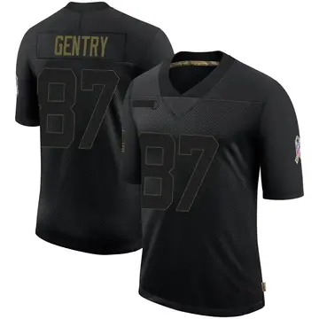 Nike Tanner Gentry Men's Limited Buffalo Bills Black 2020 Salute To Service Jersey