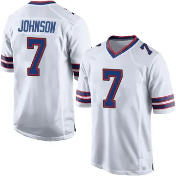 Nike Taron Johnson Men's Game Buffalo Bills White Jersey