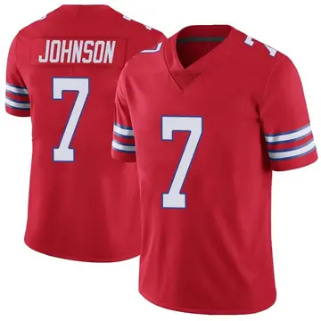 Nike Taron Johnson Men's Limited Buffalo Bills Red Color Rush Vapor Untouchable Jersey