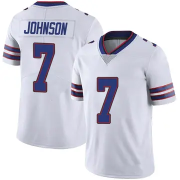 Nike Taron Johnson Men's Limited Buffalo Bills White Color Rush Vapor Untouchable Jersey
