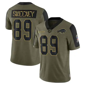 Nike Tommy Sweeney Men's Limited Buffalo Bills Olive 2021 Salute To Service Jersey