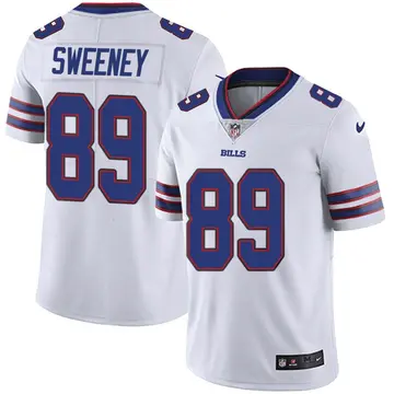Nike Tommy Sweeney Men's Limited Buffalo Bills White Color Rush Vapor Untouchable Jersey