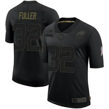 Nike Travon Fuller Men's Limited Buffalo Bills Black 2020 Salute To Service Jersey