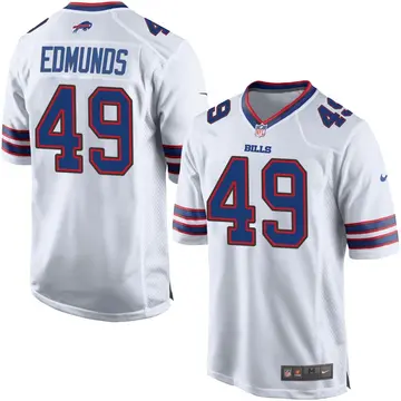 Nike Tremaine Edmunds Men's Game Buffalo Bills White Jersey