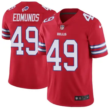 Nike Tremaine Edmunds Men's Limited Buffalo Bills Red Color Rush Vapor Untouchable Jersey