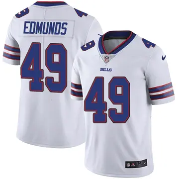 Nike Tremaine Edmunds Men's Limited Buffalo Bills White Color Rush Vapor Untouchable Jersey