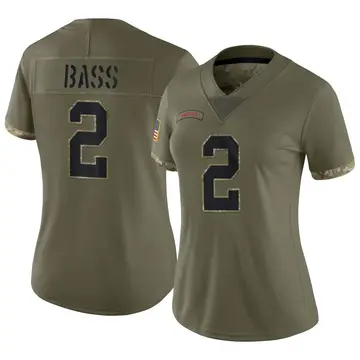 Nike Tyler Bass Women's Limited Buffalo Bills Olive 2022 Salute To Service Jersey