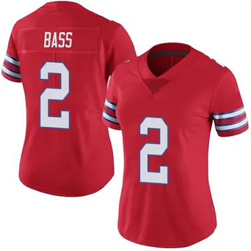 Nike Tyler Bass Women's Limited Buffalo Bills Red Color Rush Vapor Untouchable Jersey