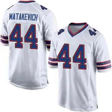 Nike Tyler Matakevich Men's Game Buffalo Bills White Jersey