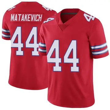Nike Tyler Matakevich Men's Limited Buffalo Bills Red Color Rush Vapor Untouchable Jersey
