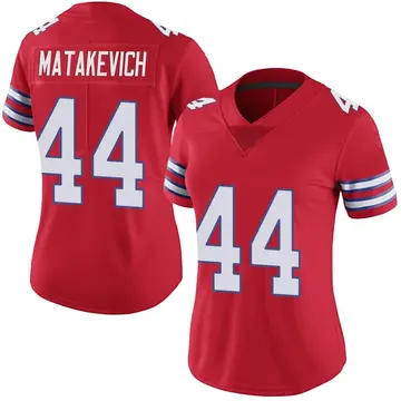 Nike Tyler Matakevich Women's Limited Buffalo Bills Red Color Rush Vapor Untouchable Jersey
