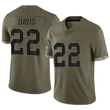 Nike Vontae Davis Men's Limited Buffalo Bills Olive 2022 Salute To Service Jersey