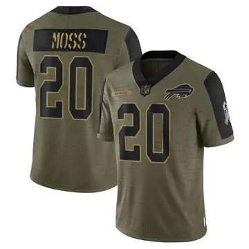 Nike Zack Moss Men's Limited Buffalo Bills Olive 2021 Salute To Service Jersey