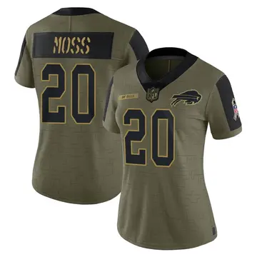 Nike Zack Moss Women's Limited Buffalo Bills Olive 2021 Salute To Service Jersey