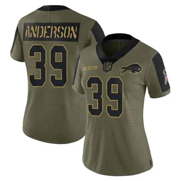 Nike Zayne Anderson Women's Limited Buffalo Bills Olive 2021 Salute To Service Jersey
