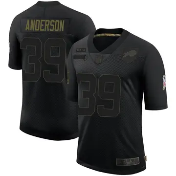 Nike Zayne Anderson Youth Limited Buffalo Bills Black 2020 Salute To Service Jersey